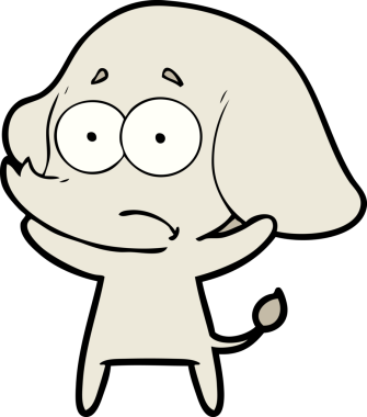 bir insan tarafından çizilmiş belirsiz bir fil.