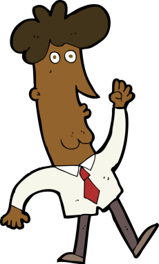 Bir insan tarafından çizilmiş bir ofis adamı.