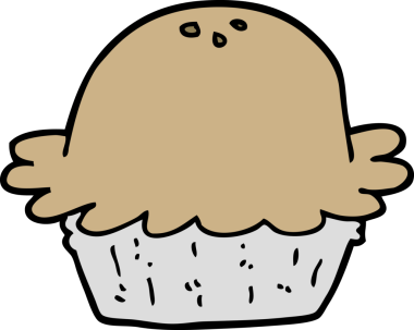 Bir insan tarafından çizilmiş çizgi film pastası.