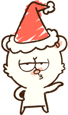 Bir insan tarafından çizilen Noel Yavrusu Tebeşiri