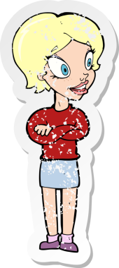 Bir insan tarafından çizilmiş bir karikatürün gerilimli çıkartması.