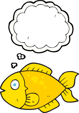 Bir insan tarafından çizilmiş serbest çizim balon balığı.