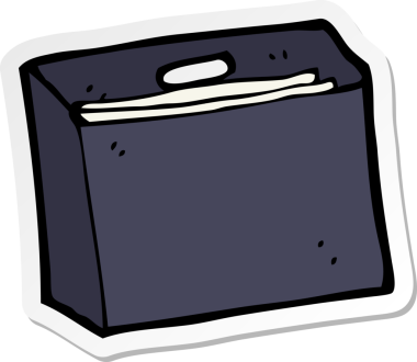 Bir insan tarafından çizilmiş bir karikatür iş dosyasının etiketi