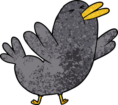 bir insan tarafından çizilmiş karatavuk