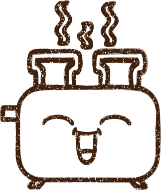 Bir insan tarafından çizilmiş tost makinesi kömürü.