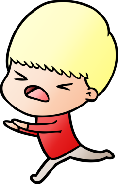 Çizgi film bir insan tarafından çizilmiş stresli adam