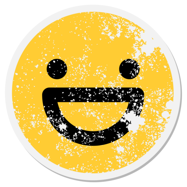 Bir insan tarafından çizilmiş basit bir mutlu yüz çemberi