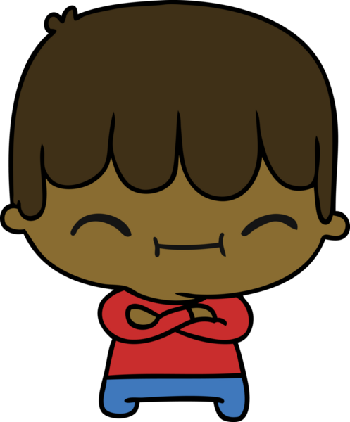 Bir insan tarafından çizilmiş kawaii çocuk karikatürü.