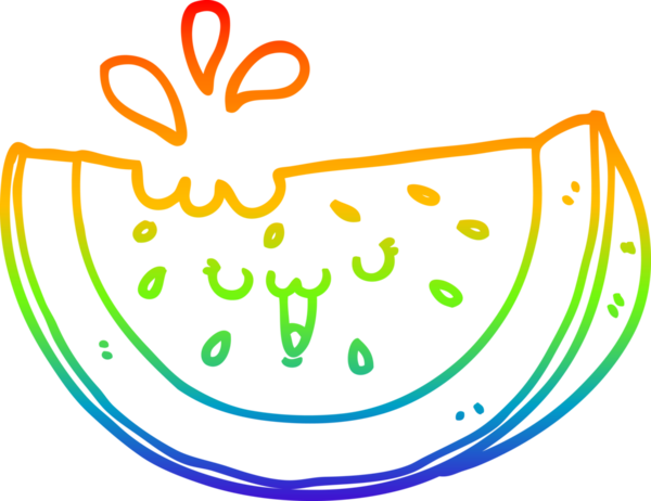 Bir insan tarafından çizilmiş karpuz karpuzunun çizimi.