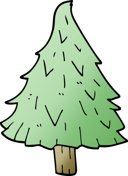 Bir insan tarafından çizilmiş bir karalama Noel ağacı.