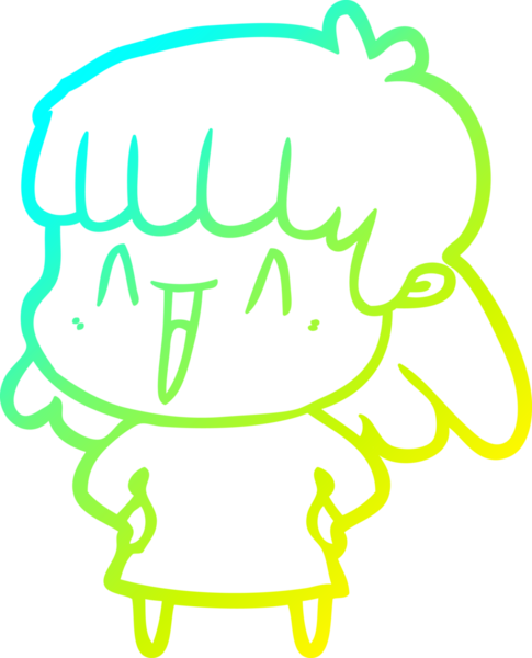 Bir insan tarafından çizilmiş bir karikatür kadın çizimi.