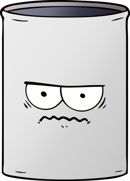 Bir insan tarafından çizilmiş karikatür yağı varili.