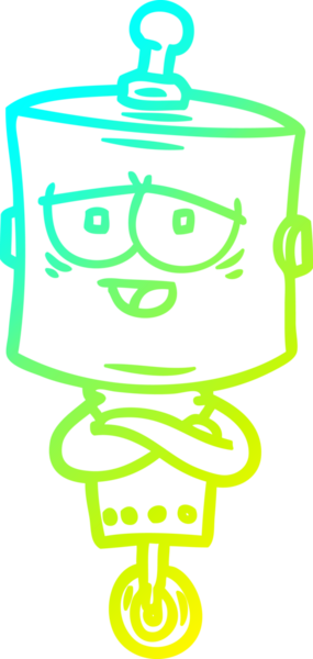 Bir insan tarafından çizilmiş soğuk gradyan robot çizimi