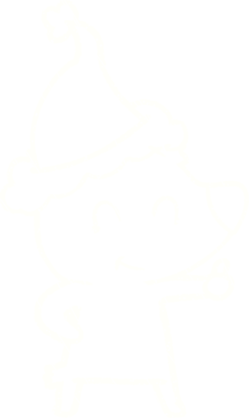 Bir insan tarafından çizilmiş Noel Ayısı Tebeşiri