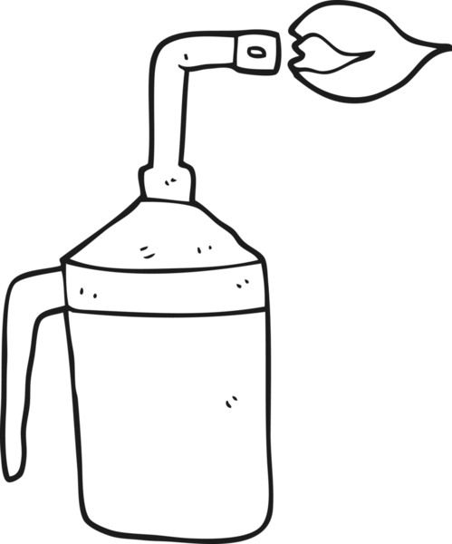 Bir insan tarafından çizilmiş el yazması siyah beyaz çizgi film meşalesi