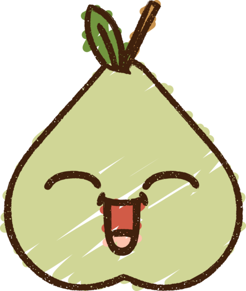 Bir insan tarafından çizilen Mutlu Armut Tebeşiri