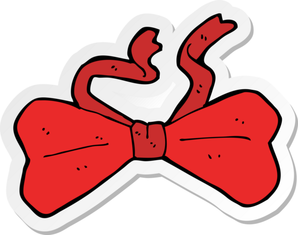 Bir insan tarafından çizilmiş karikatür papyonunun çıkartması.