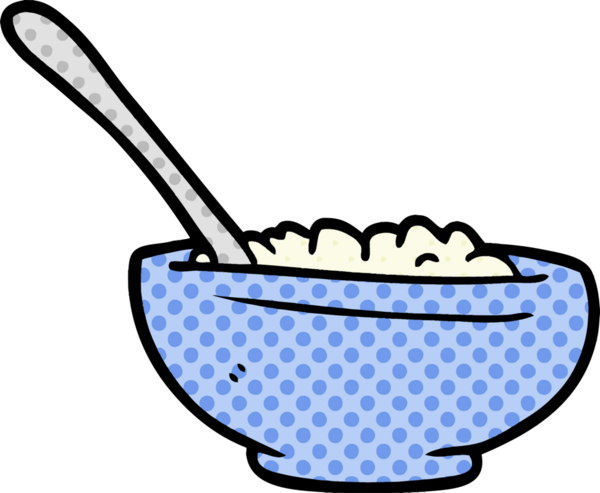 Bir insan tarafından çizilmiş pirinç kasesi.