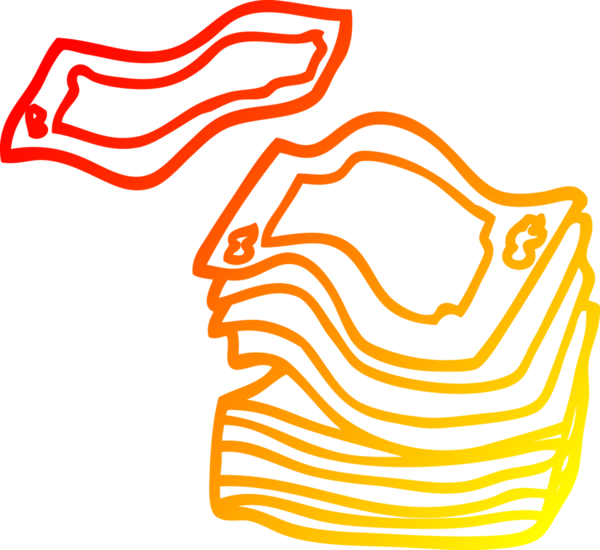 Bir insan tarafından çizilen karikatür parasının sıcak gradyan çizimi