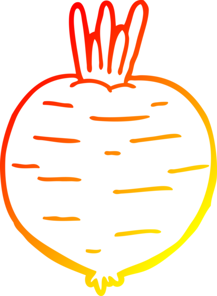 Bir insan tarafından çizilmiş bir sebzenin sıcak çizgi çizimi