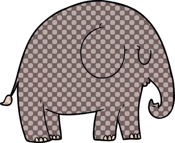 Bir insan tarafından çizilmiş bir fil.