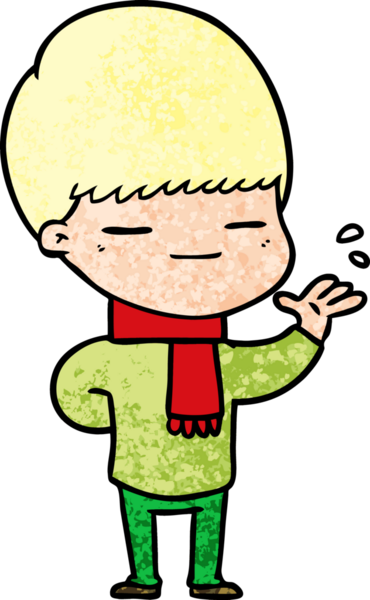 Bir insan tarafından çizilmiş kendini beğenmiş bir çocuk.