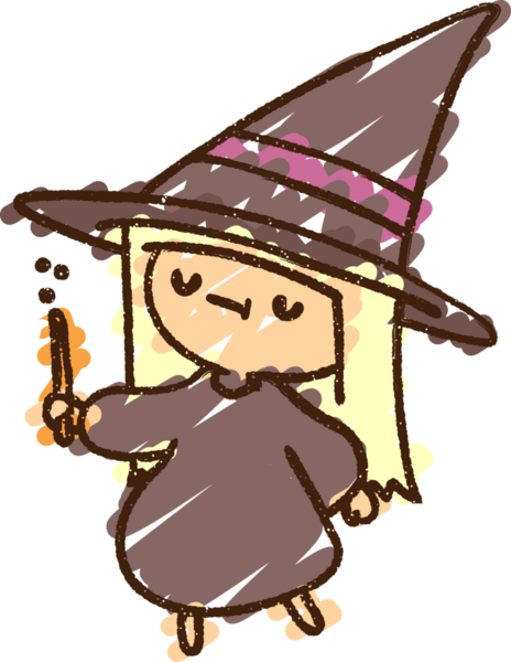 Bir insan tarafından çizilen Cadı Tebeşiri