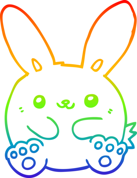 gökkuşağı gradyan çizgi çizimi bir insan tarafından çizilmiş bir çizgi tavşan