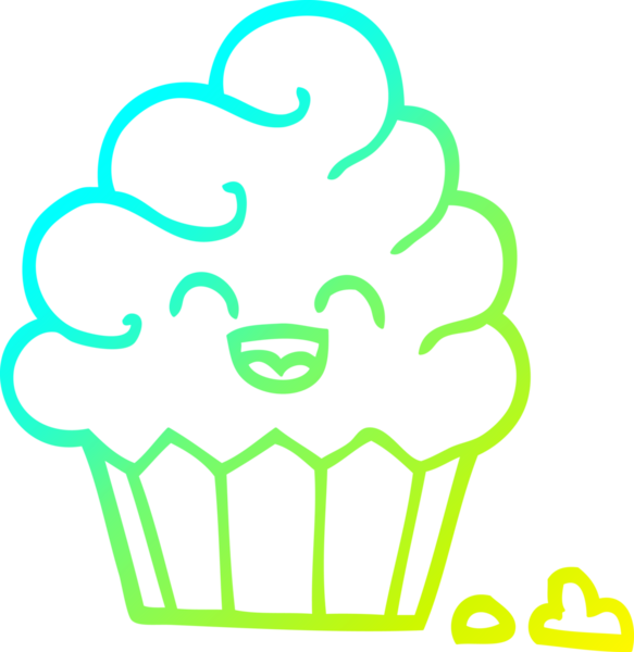 Soğuk gradyan çizgisi bir insan tarafından çizilmiş bir kek.