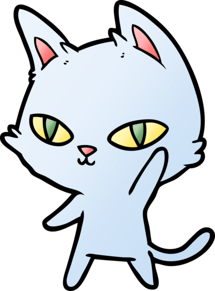Bir insan tarafından çizilen çizgi film kedisi.