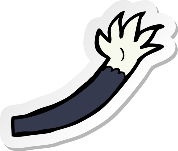 Bir insan tarafından çizilmiş cadılar bayramı vampir kolunun çıkartması.