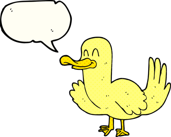 Bir insan tarafından çizilmiş serbest çizilmiş çizgi roman konuşma balonu çizgi film ördeği