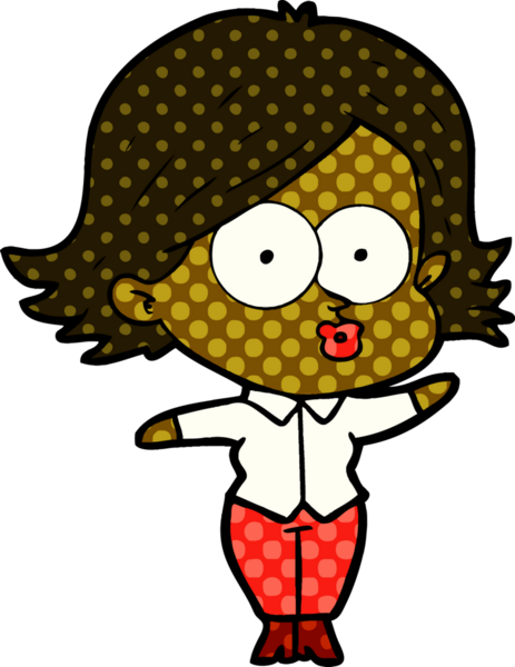 Çizgi film kızı somurtuyor bir insan tarafından