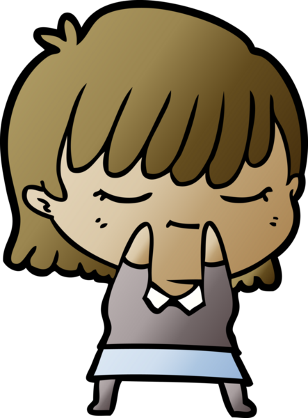 Bir insan tarafından çizilmiş karikatür kadın.