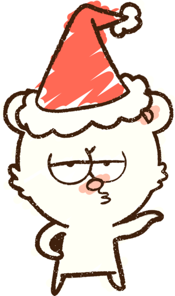 Bir insan tarafından çizilen Noel Yavrusu Tebeşiri