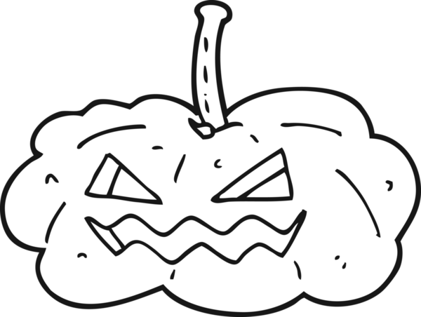 Bir insan tarafından çizilmiş cadılar bayramı balkabağı resmi.