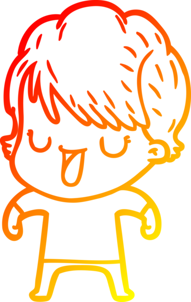 Bir insan tarafından çizilmiş bir karikatür kadın çizimi.