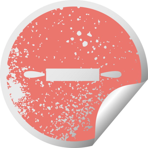 Bir insan tarafından çizilmiş yuvarlak kabuk soyan merdanenin sembolü.