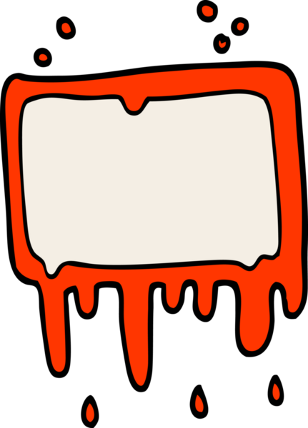 Bir insan tarafından çizilmiş kanlı karalama pankartı.