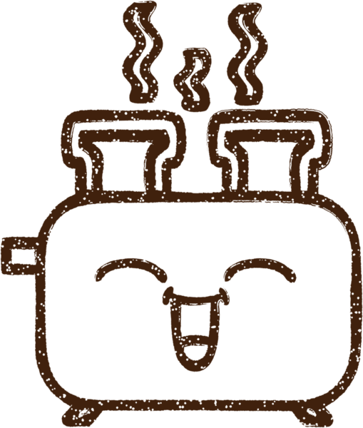 Bir insan tarafından çizilmiş tost makinesi kömürü.