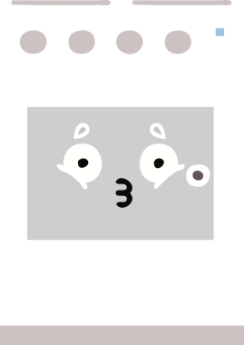 Bir insan tarafından çizilmiş mutfak fırınının düz renkli retro karikatürü