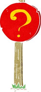 bir insan tarafından çizilmiş soru işareti çizimi.