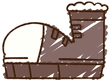 Bir insan tarafından çizilen Sneaker Tebeşiri