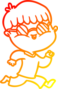 Güneş gözlüğü takan ve bir insan tarafından çizilen çizgi film karakteri