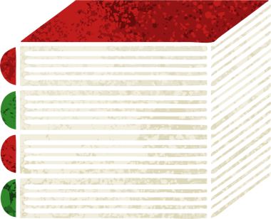 Bir insan tarafından çizilmiş kitap yığınının retro çizim tarzı karikatürü