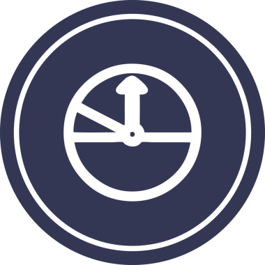 Bir insan tarafından çizilmiş hız göstergesi dairesel simgesi