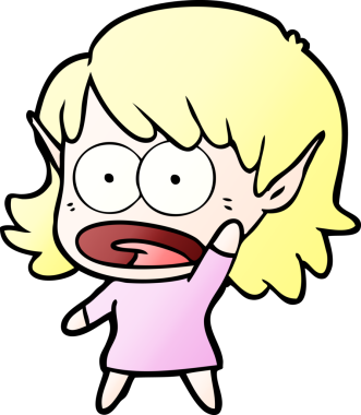 Bir insan tarafından çizilen elf kızı şok etti.