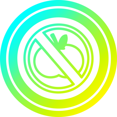 Bir insan tarafından çizilmiş sağlıklı yiyecek dairesel simgesi yok.