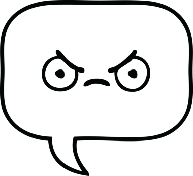 Bir insan tarafından çizilmiş bir konuşma baloncuğunun çizgi çizimi