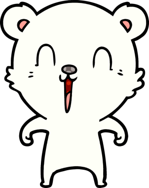 Bir insan tarafından çizilmiş kutup ayısı karikatürü